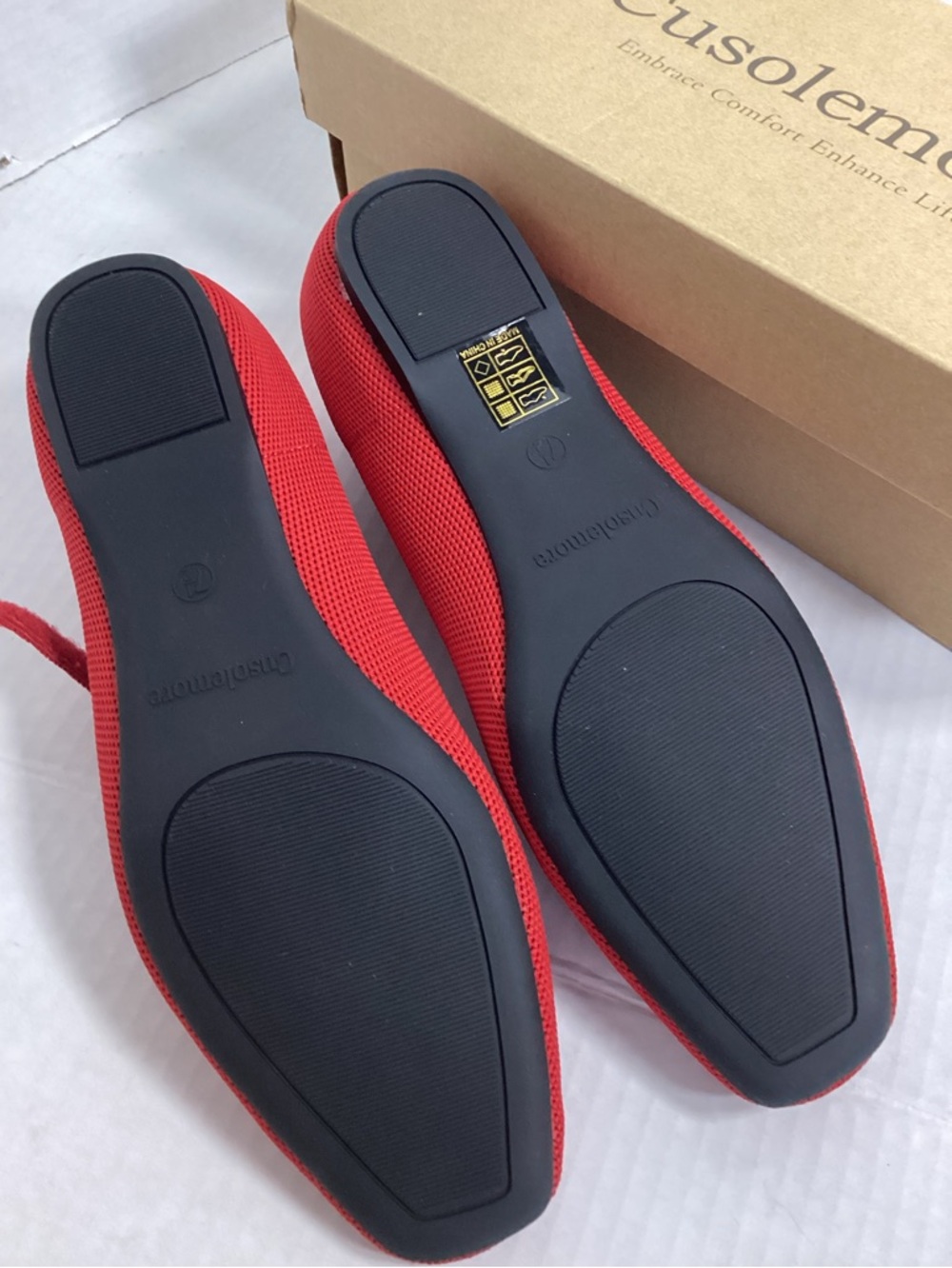 NWT Women's Red Mary Jane Flats with Comfortable Strap so 7:5 - Picture 6 of 6